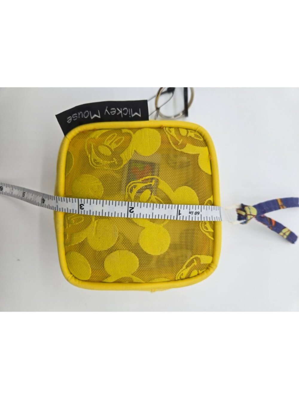 NWT Disney Mickey Mouse Yellow Mesh Accessory Pouch Organizer Travel Case - Picture 4 of 5